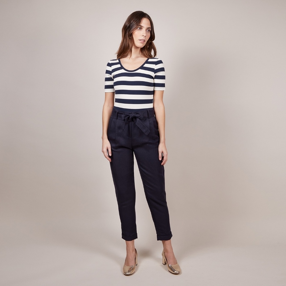 FRNCH Striped Bodysuit